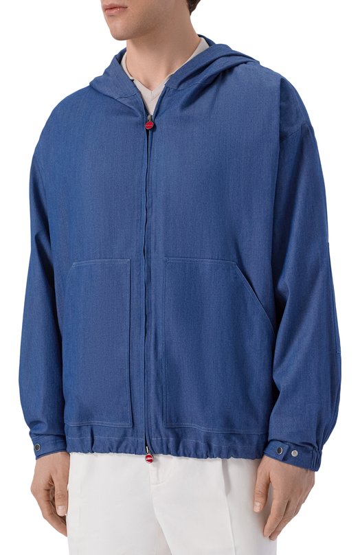 Хлопковая куртка Kiton UMC015H0922702 Синий  UMC015H0922702 Фото 3