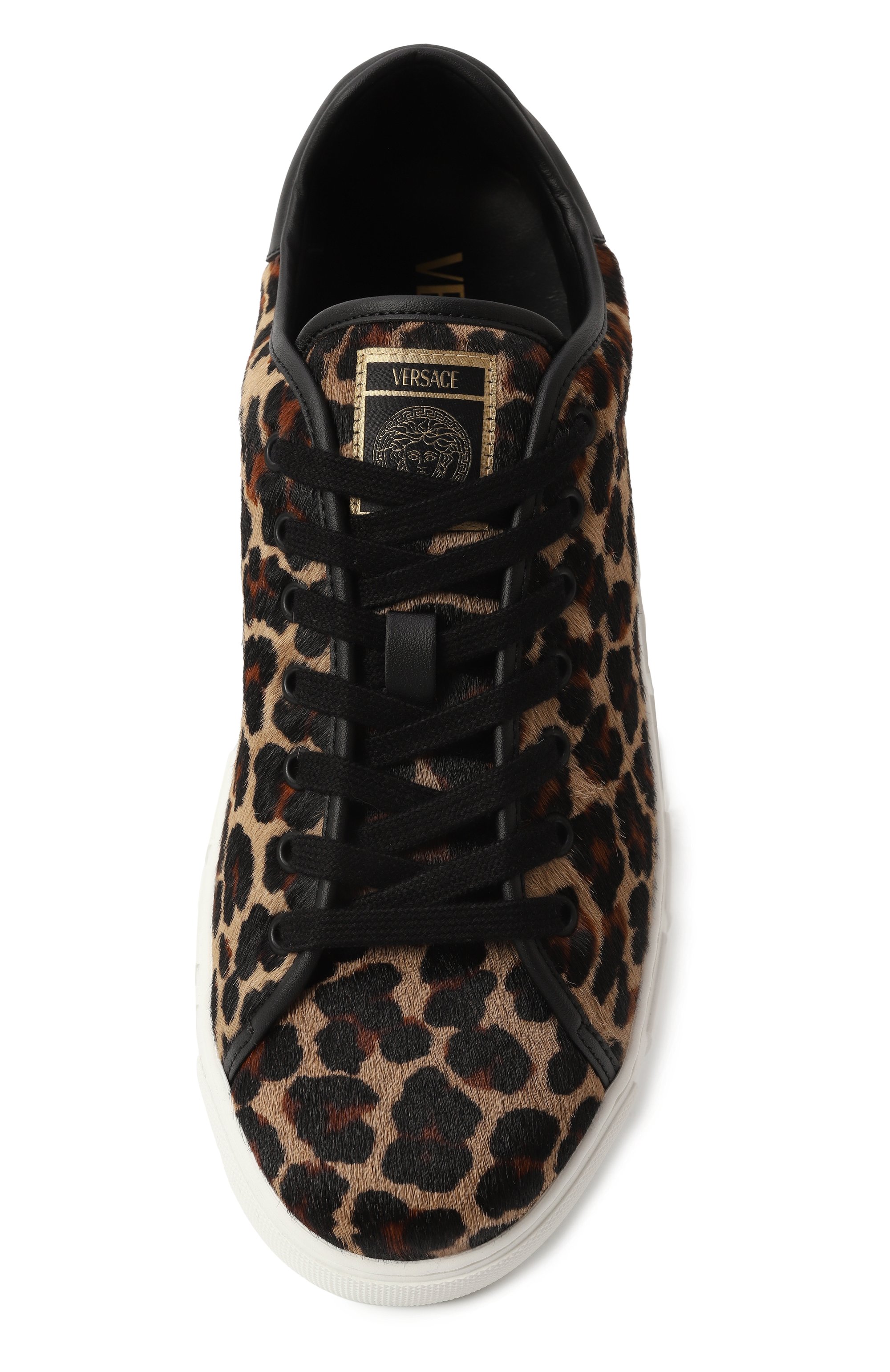 Кожаные кеды greca VERSACE, арт. 1014460/1A12422, фото 6