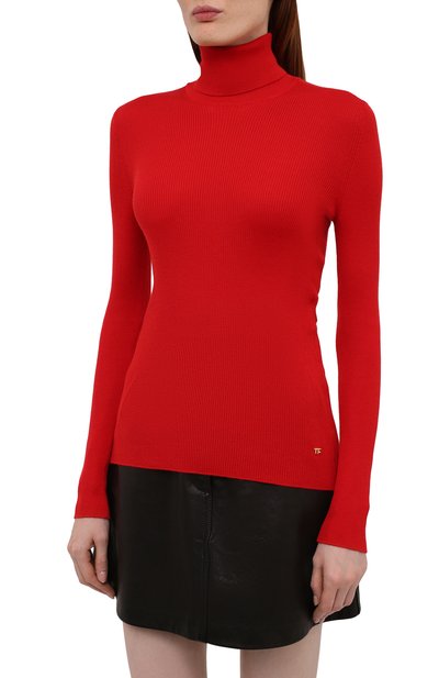 Водолазка из кашемира и шелка TOM FORD красного цвета по цене 123000 руб., арт. MAK840-YAX176, фото 3 Водолазка из кашемира и шелка TOM FORD, арт. MAK840-YAX176, фото 3