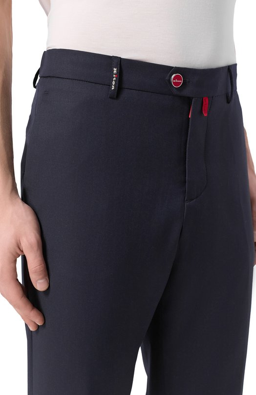 Шерстяные брюки Kiton UFPPERK0127H05 Синий  UFPPERK0127H05 Фото 5