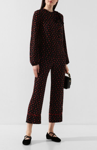 Текстильные балетки MIU MIU черного цвета по цене 58300 руб., арт. 5F873C/LSZ, фото 2 Текстильные балетки MIU MIU, арт. 5F873C/LSZ, фото 2