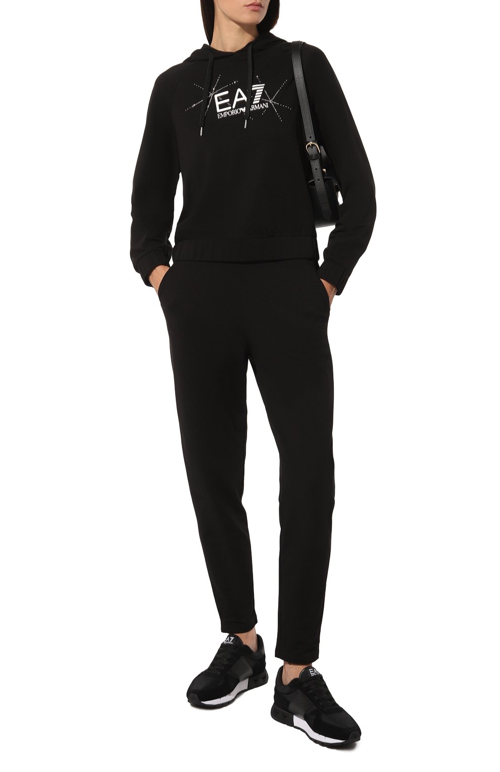 Комбинированные кроссовки EA7 черного цвета по цене 24850 руб., арт. X8X151/XK354, фото 2 Комбинированные кроссовки EA7, арт. X8X151/XK354, фото 2