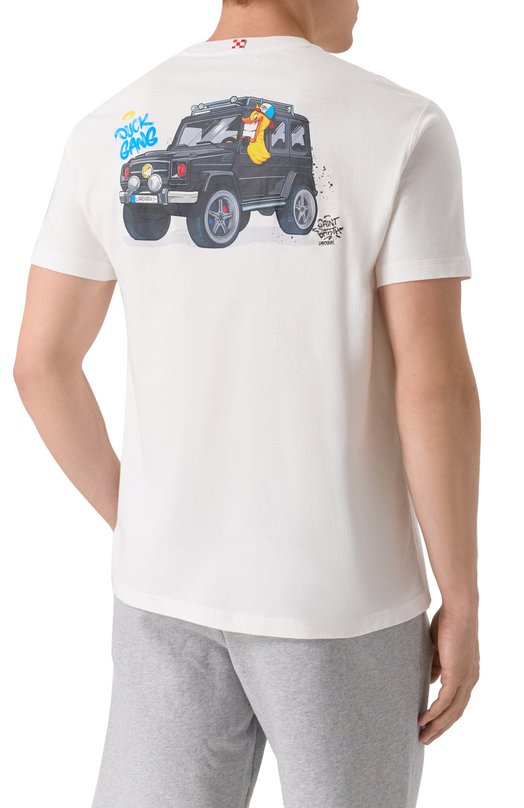 Хлопковая футболка MC2 Saint Barth STBM TSHIRT MAN/02975H Белый  STBM TSHIRT MAN/02975H Фото 4