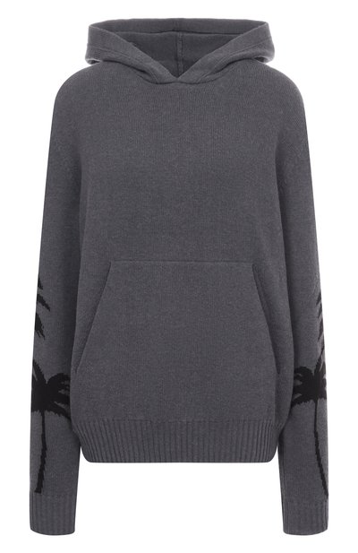 Женский худи из хлопка и шерсти PALM ANGELS, арт. PWHU018F25KNI001