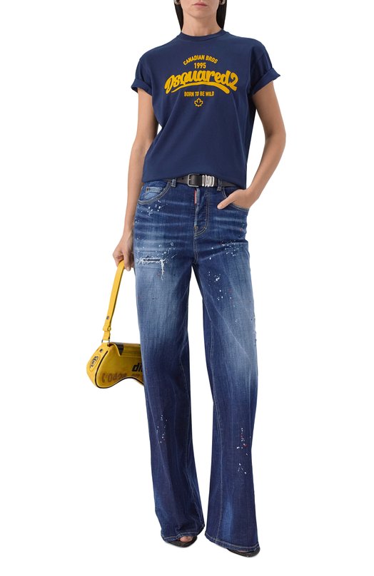 Хлопковая футболка Dsquared2 S75GD0488/D20035 Синий  S75GD0488/D20035 Фото 2