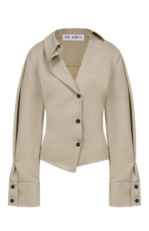 Шерстяная рубашка The Attico 260WCH00045/WWW065AA Серый 260WCH00045/WWW065AA