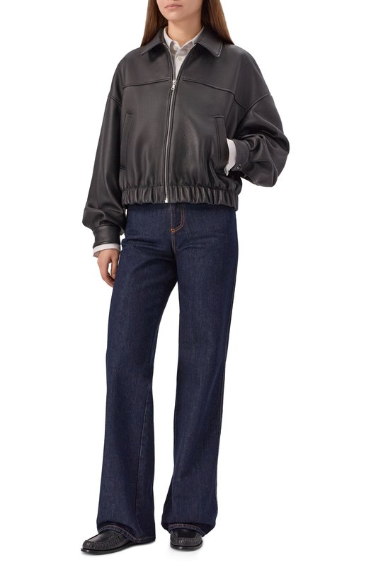 Кожаный бомбер Maslov MZK09 Чёрный  MZK09 Фото 2