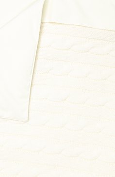 Детского одеяло фактурной вязки LORO PIANA белого цвета, арт. FAD5709 | Фото 3 (Материал: Синтетический материал, Текстиль; Материал сплава: Проставлено; Нос: Не проставлено)