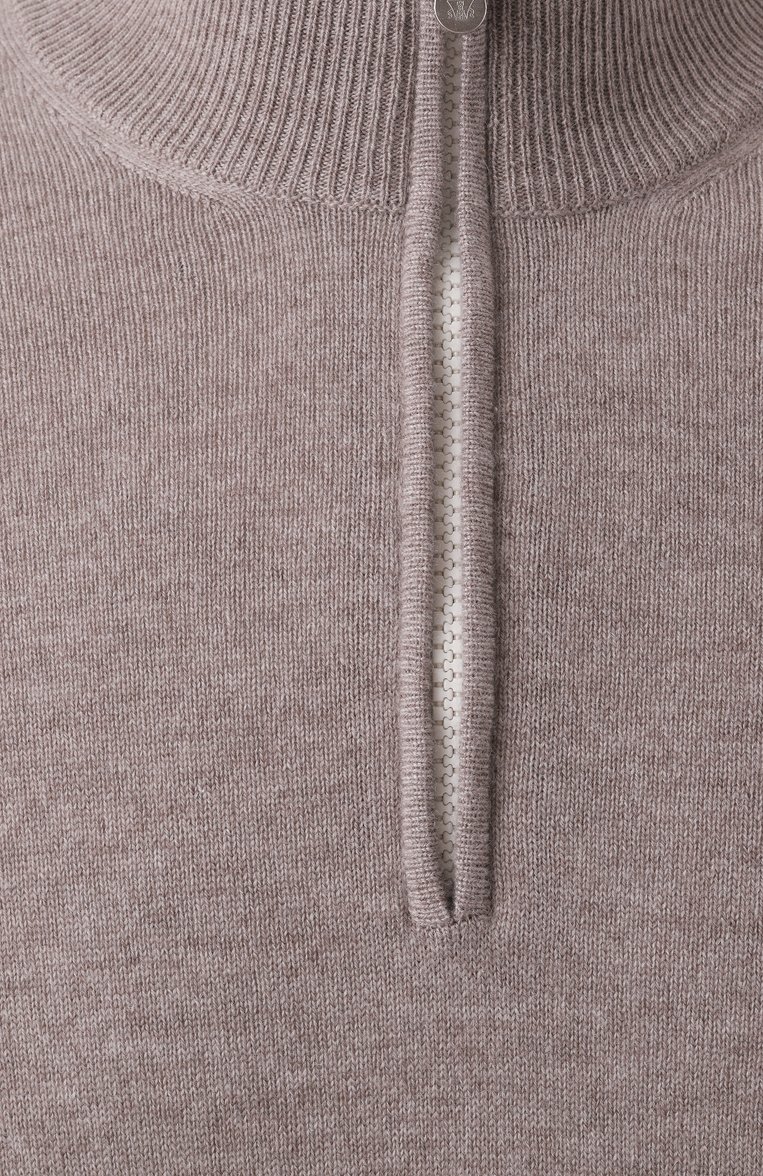 Мужской кашемировый джемпер BRUNELLO CUCINELLI коричневого цвета, арт. M2200124 | Фото 6 (Драгоценные камни: Проставлено; Материал сплава: Проставлено; Материал внешний: Кашемир, Шерсть; Длина (для топов): Стандартные; Рукава: Длинные; Вырез: Круглый; Стили: Кэжуэл; Мужское Кросс-КТ: Джемперы; Принт: Без принта)