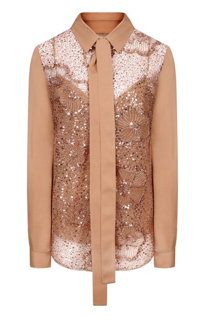 Женска я шелковая блузка с отделкой пайетками ELIE SAAB, арт. SH111NRC26/TU024