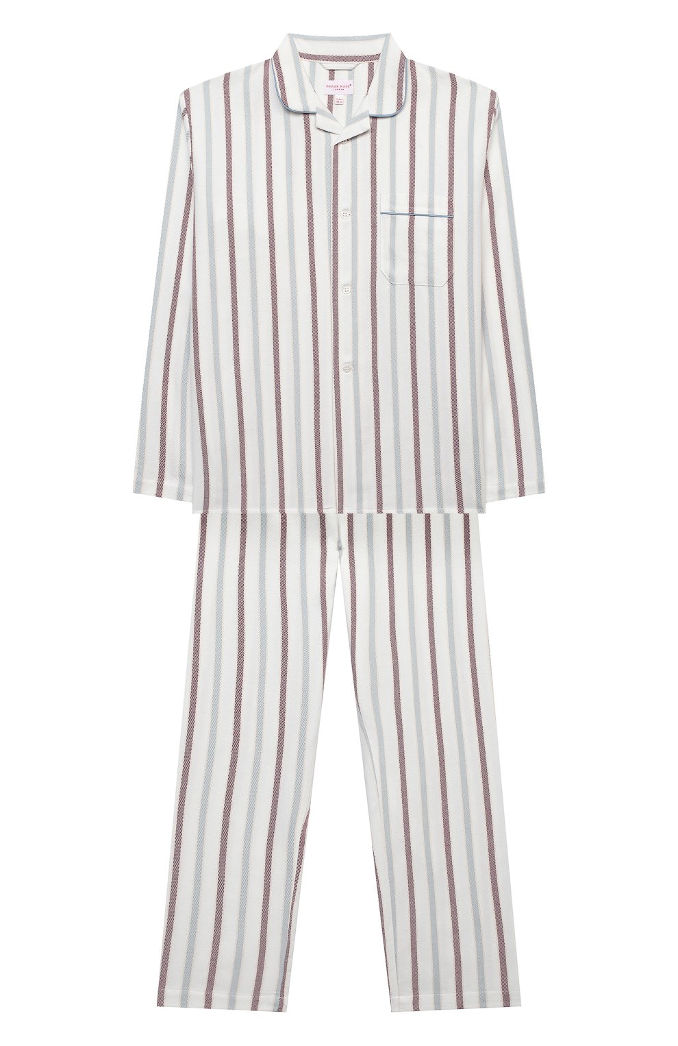 Хлопковая пижама DEREK ROSE разноцветного цвета по цене 19650 руб., арт. 7025-KELB013/3-12, фото 1 Хлопковая пижама DEREK ROSE, арт. 7025-KELB013/3-12, фото 1