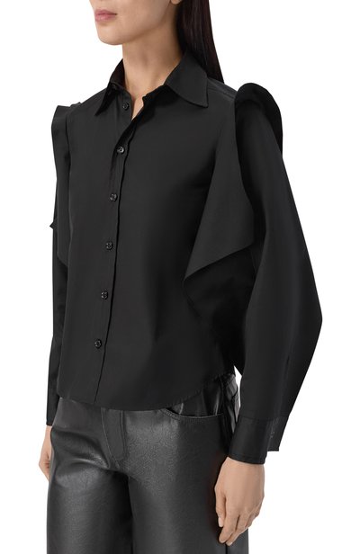 Хлопковая рубашка VETEMENTS черного цвета по цене 109500 руб., арт. WH27SH045SB, фото 3 Хлопковая рубашка VETEMENTS, арт. WH27SH045SB, фото 3