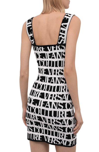 Платье из вискозы VERSACE JEANS COUTURE, арт. 71HA0824-71DPM24 FIL. JACQUARD L0G0/CM03N, фото 4