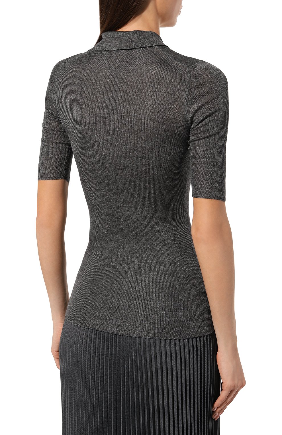 Шелковое поло PRADA, арт. P24I1L-1Y82-F0480-212, фото 4