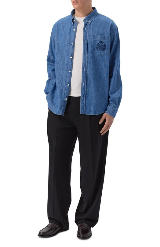 Джинсовая рубашка Sporty and Rich SI02865243BL26 Голубой  SI02865243BL26 Фото 2