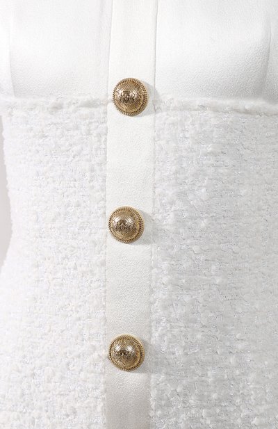 Платье BALMAIN белого цвета по цене 358000 руб., арт. SF16606/X226, фото 5 Платье BALMAIN, арт. SF16606/X226, фото 5