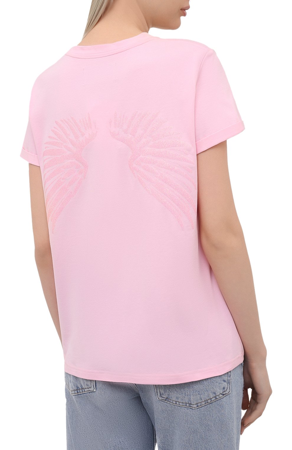 Футболка SEVEN LAB розового цвета по цене 7520 руб., арт. T20-WINGS G pink, фото 4 Футболка SEVEN LAB, арт. T20-WINGS G pink, фото 4