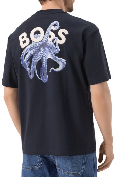 Хлопковая футболка BOSS ORANGE, арт. 50540520, фото 4