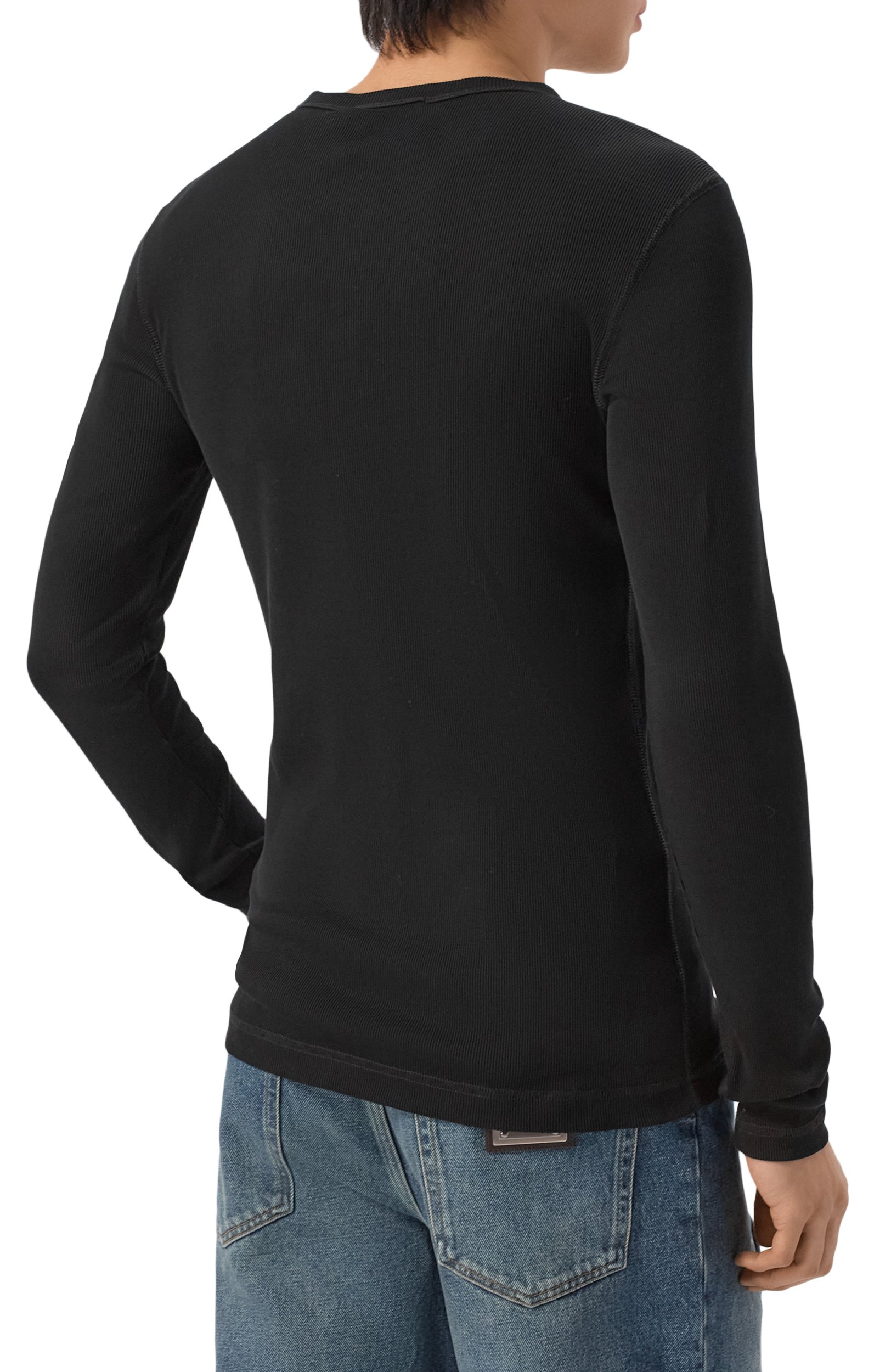 Хлопковый лонгслив-хенли DOLCE & GABBANA, арт. G8PG8T/G7P3I, фото 4
