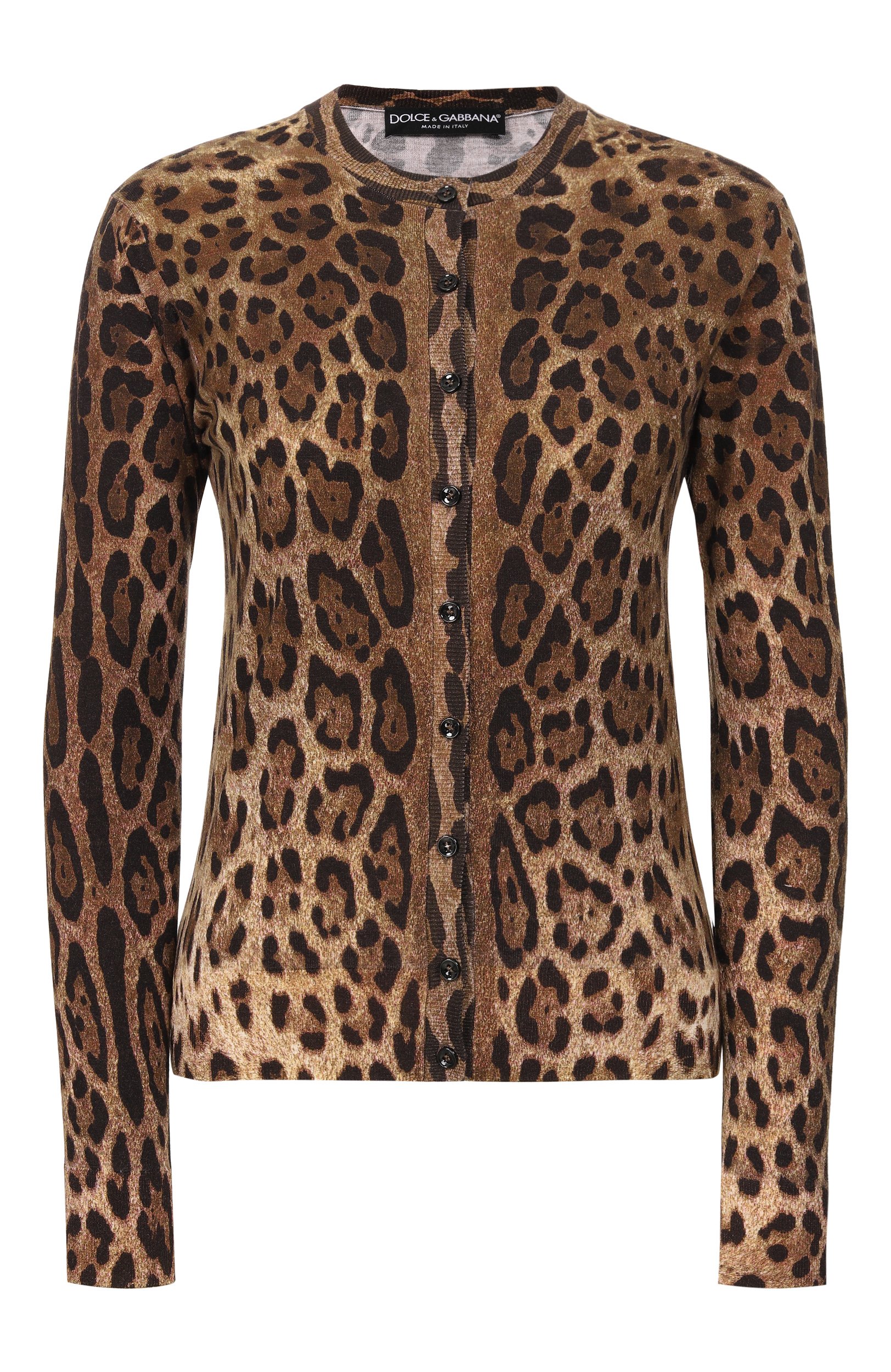 Шерстяной кардиган DOLCE & GABBANA леопардового цвета по цене 254000 руб., арт. FXV09T/JDVGG, фото 1 Шерстяной кардиган DOLCE & GABBANA, арт. FXV09T/JDVGG, фото 1