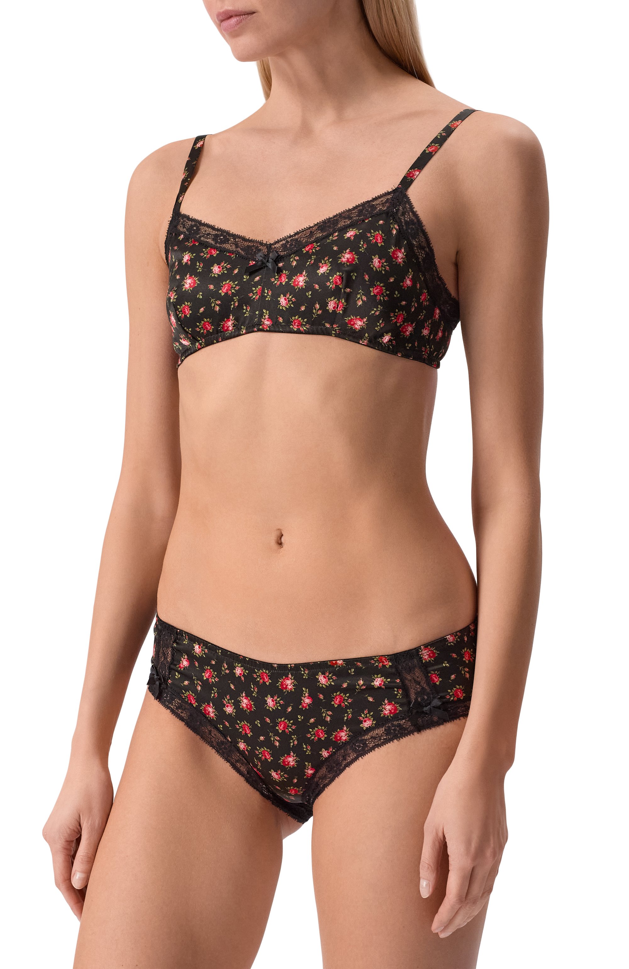 Трусы из шелка и хлопка DOLCE & GABBANA черного цвета по цене 49950 руб., арт. 02D95T/0N0CQ, фото 2 Трусы из шелка и хлопка DOLCE & GABBANA, арт. 02D95T/0N0CQ, фото 2