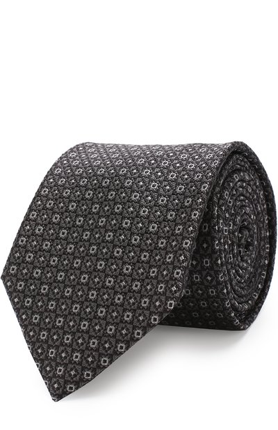 Мужской шелковый галстук с узором BRIONI, арт. 061E00/07431