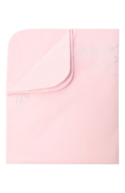 Детского хлопковое одеяло BLUMARINE светло-розового цвета, арт. BNC0002.0.JF054 | Фото 1 (Материал: Хлопок, Текстиль; Нос: Не проставлено; Материал сплава: Проставлено)
