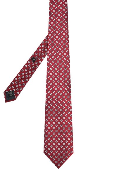 Шелковый галстук с узором ZEGNA красного цвета по цене 18350 руб., арт. Z3D20/1XW, фото 2 Шелковый галстук с узором ZEGNA, арт. Z3D20/1XW, фото 2
