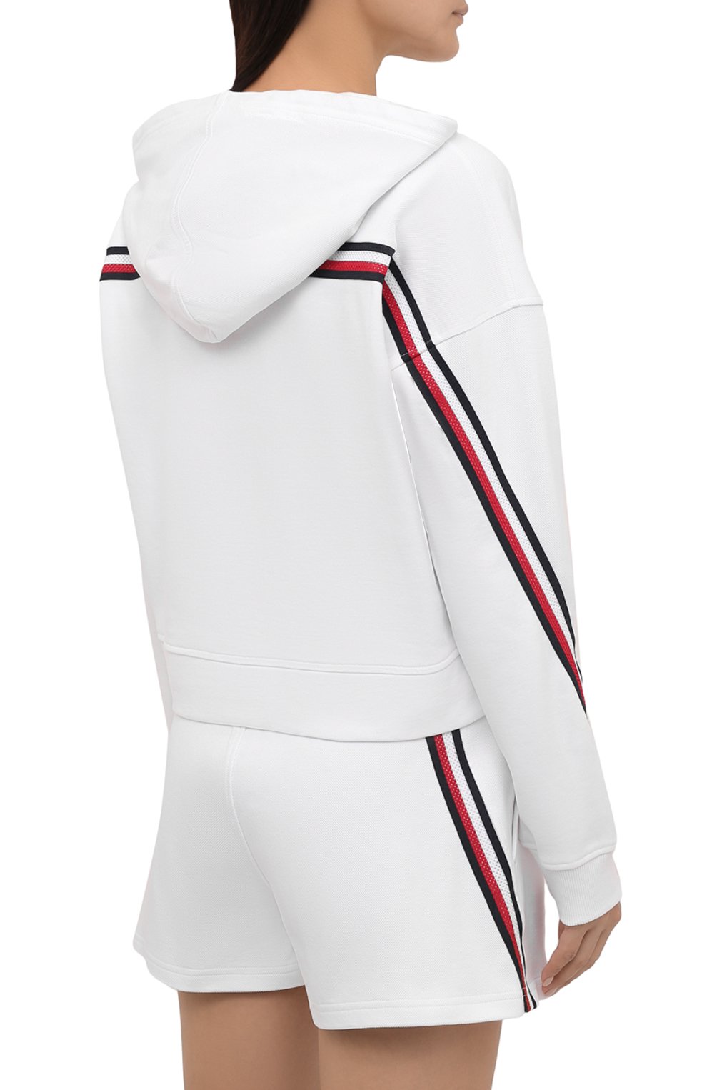 Хлопковое худи TOMMY HILFIGER белого цвета по цене 12990 руб., арт. S10S101030, фото 4 Хлопковое худи TOMMY HILFIGER, арт. S10S101030, фото 4