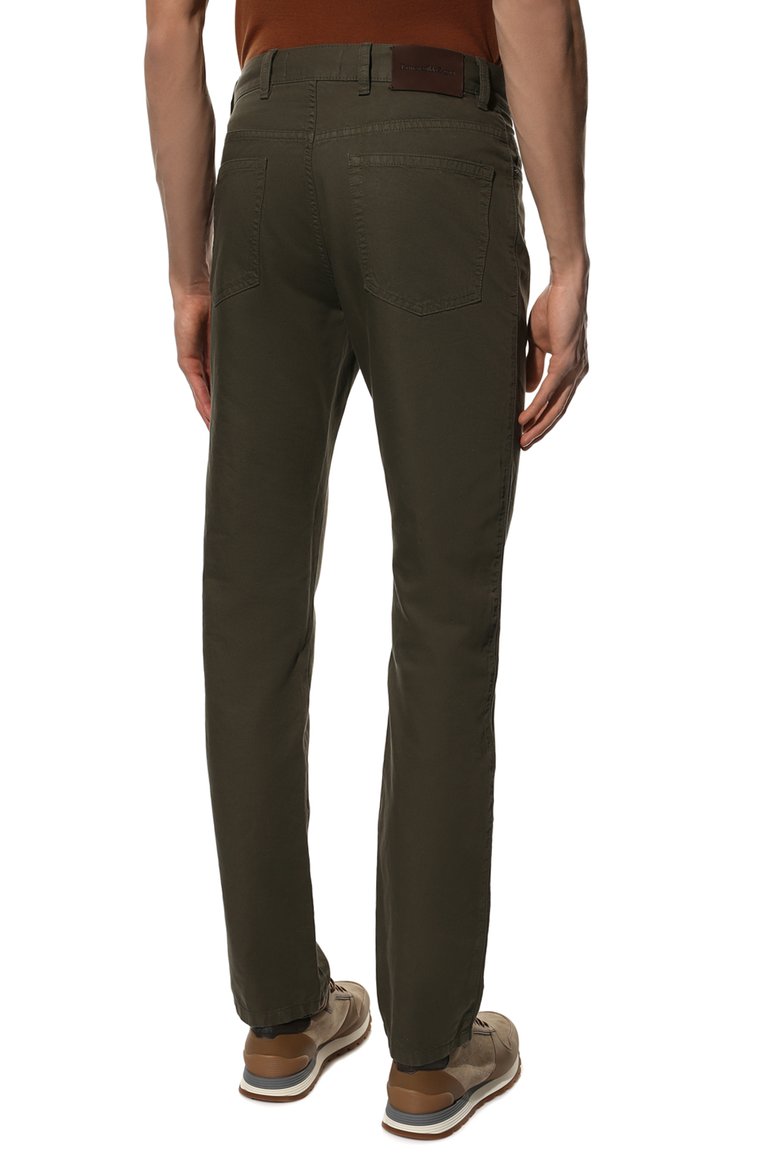 Брюки из хлопка и льна ZEGNA, арт. UZI37/GAN, фото 4