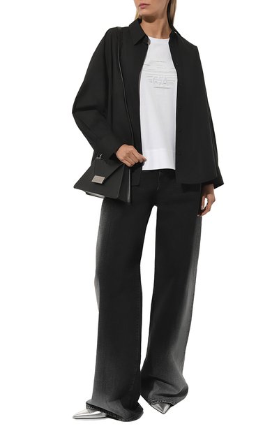 Хлопковая футболка EMPORIO ARMANI белого цвета по цене 21200 руб., арт. 3D2T7C/2JFNZ, фото 2 Хлопковая футболка EMPORIO ARMANI, арт. 3D2T7C/2JFNZ, фото 2