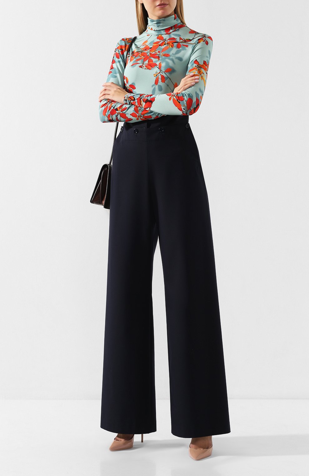 Брюки из смеси шерсти и хлопка DRIES VAN NOTEN, арт. 192-10948-8285, фото 2