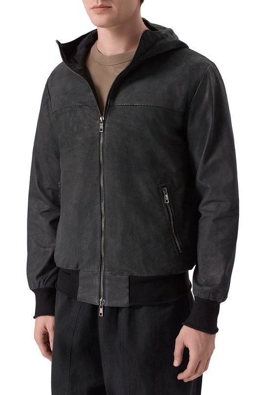 Кожаный бомбер Giorgio Brato GU26S14096NAPSTM Серый  GU26S14096NAPSTM Фото 3