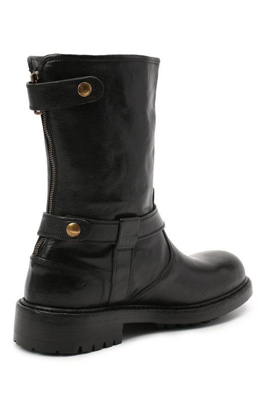 Кожаные сапоги Dolce & Gabbana A70032/AW352 Чёрный  A70032/AW352 Фото 4