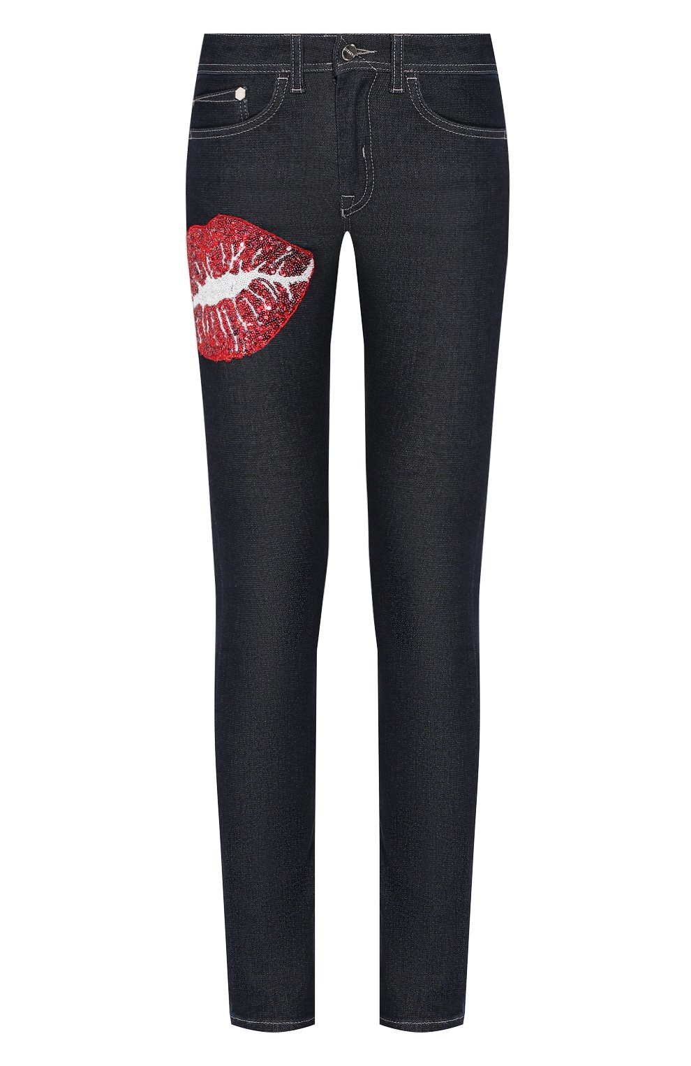 Джинсы с пайетками ICEBERG темно-синего цвета по цене 35650 руб., арт. 19E I2P0/2H01/6006, фото 1 Джинсы с пайетками ICEBERG, арт. 19E I2P0/2H01/6006, фото 1