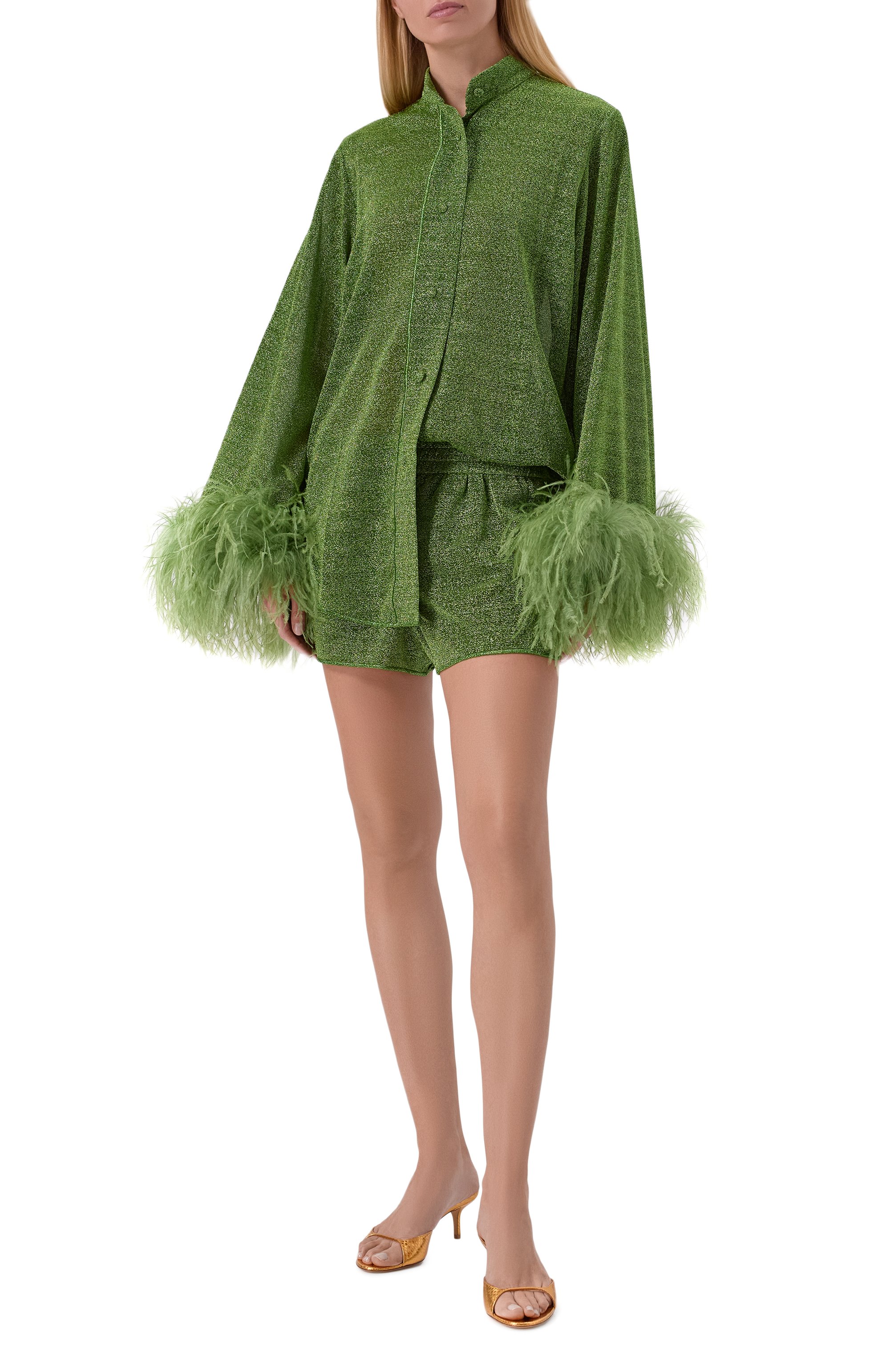 Блузка с отделкой перьями OSEREE, арт. LSF213, фото 2