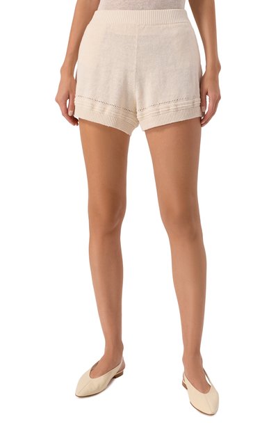 Шорты изо льна и хлопка MVST кремового цвета по цене 82700 руб., арт. WS61-617MU, фото 3 Шорты изо льна и хлопка MVST, арт. WS61-617MU, фото 3