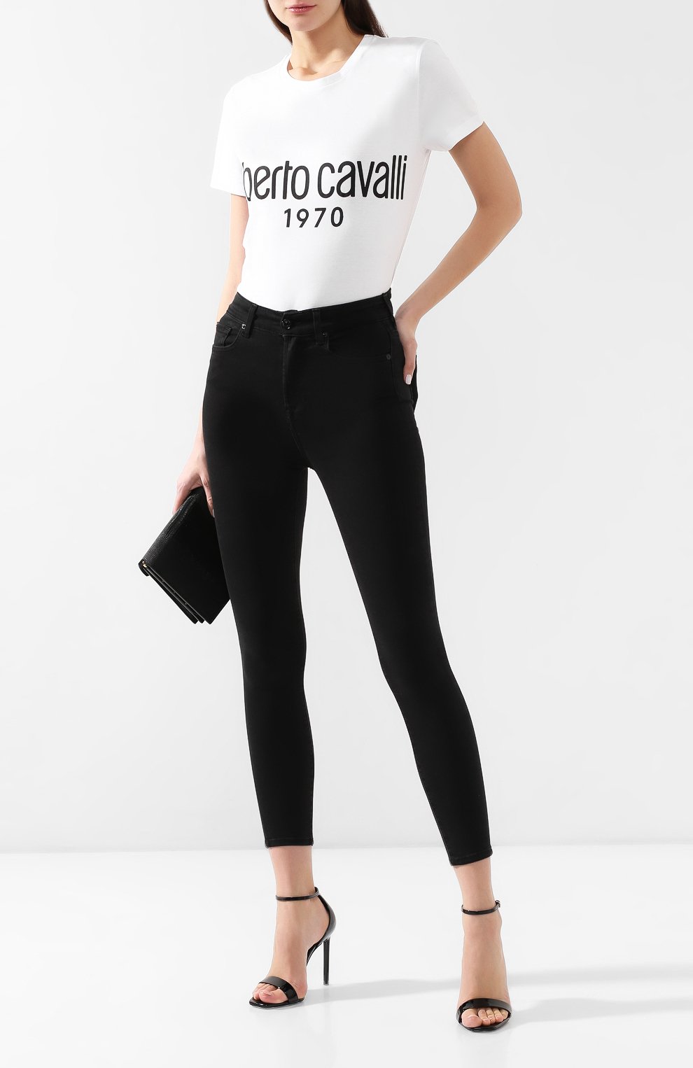 Хлопковая футболка ROBERTO CAVALLI, арт. IQT680/JD060, фото 2