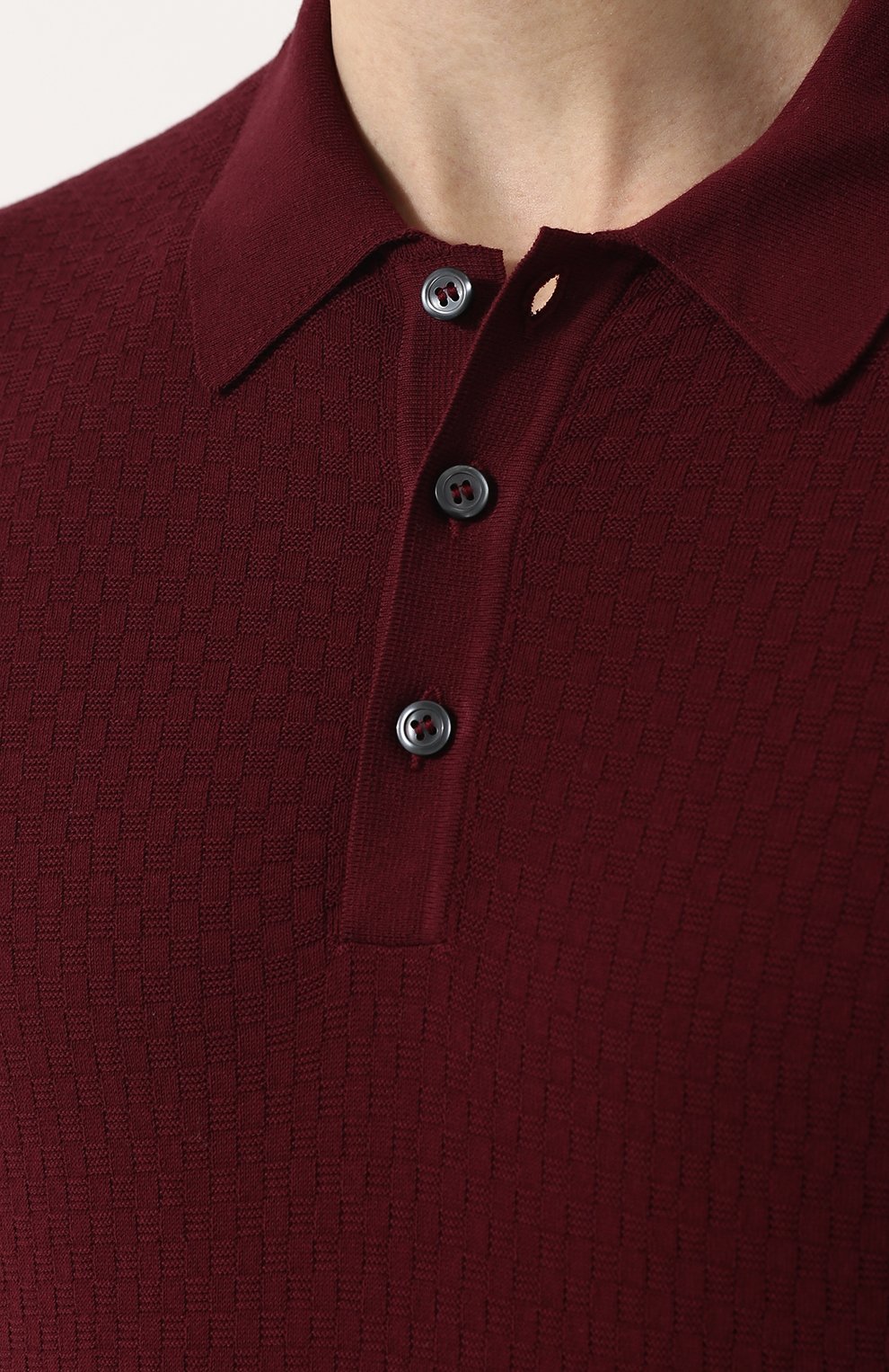 Однотонное хлопковое поло ANDREA CAMPAGNA, арт. 57174/20619, фото 5