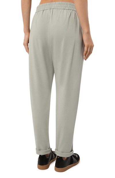 Хлопковые брюки BRUNELLO CUCINELLI светло-зеленого цвета по цене 85900 руб., арт. MH827SA399, фото 4 Хлопковые брюки BRUNELLO CUCINELLI, арт. MH827SA399, фото 4