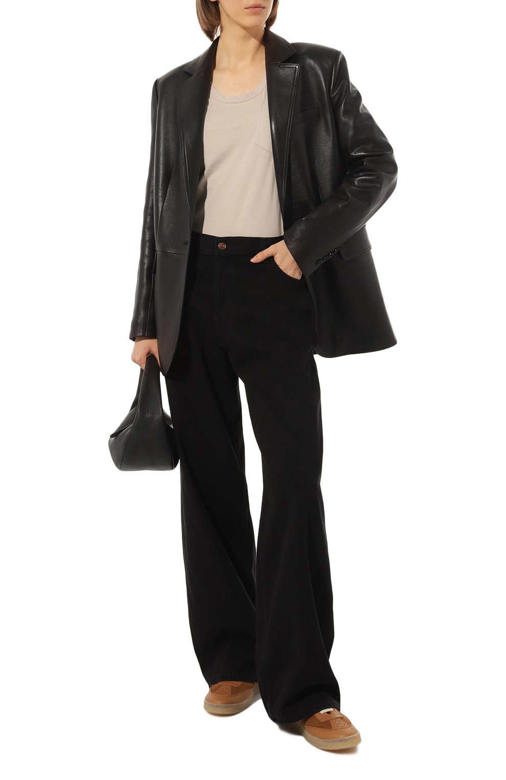 Хлопковая майка LORENA ANTONIAZZI светло-бежевого цвета по цене 16500 руб., арт. P2308TS21A/9999, фото 2 Хлопковая майка LORENA ANTONIAZZI, арт. P2308TS21A/9999, фото 2