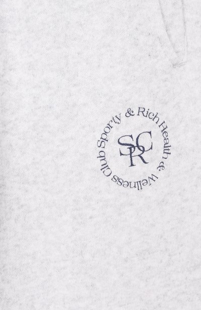 Джоггеры SPORTY AND RICH светло-серого цвета по цене 15150 руб., арт. PA03762305GY03, фото 3 Джоггеры SPORTY AND RICH, арт. PA03762305GY03, фото 3