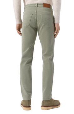 Мужские джинсы traditional fit BRUNELLO CUCINELLI светло-зеленого цвета, арт. M277PD3210 | Фото 4 (Материал внешний: Хлопок, Деним; Длина (брюки, джинсы): Стандартные; Кросс-КТ: Деним; Силуэт М (брюки): Прямые; Стили: Милитари, Повседневный; Автоматизация состава: Проставлено; Автоматизация ТО: Проставлено)