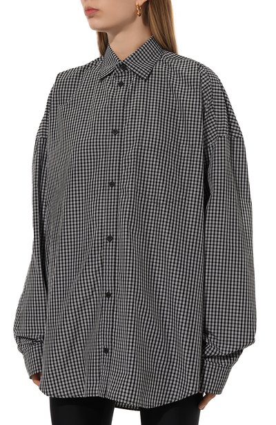 Рубашка BALENCIAGA черно-белого цвета по цене 151500 руб., арт. 725395/TLM11, фото 3 Рубашка BALENCIAGA, арт. 725395/TLM11, фото 3