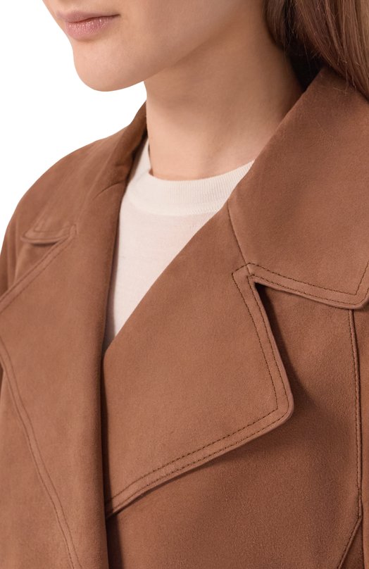 Замшевая куртка Weekend Max Mara WKDS0SPIR0 Коричневый  WKDS0SPIR0 Фото 5