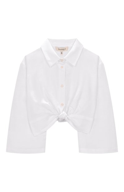 Рубашка изо льна и хлопка TWINSET, арт. 251GJ2401