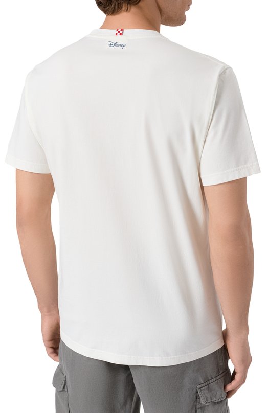 Хлопковая футболка MC2 Saint Barth STBM TSHIRT MAN/05399H Белый  STBM TSHIRT MAN/05399H Фото 4