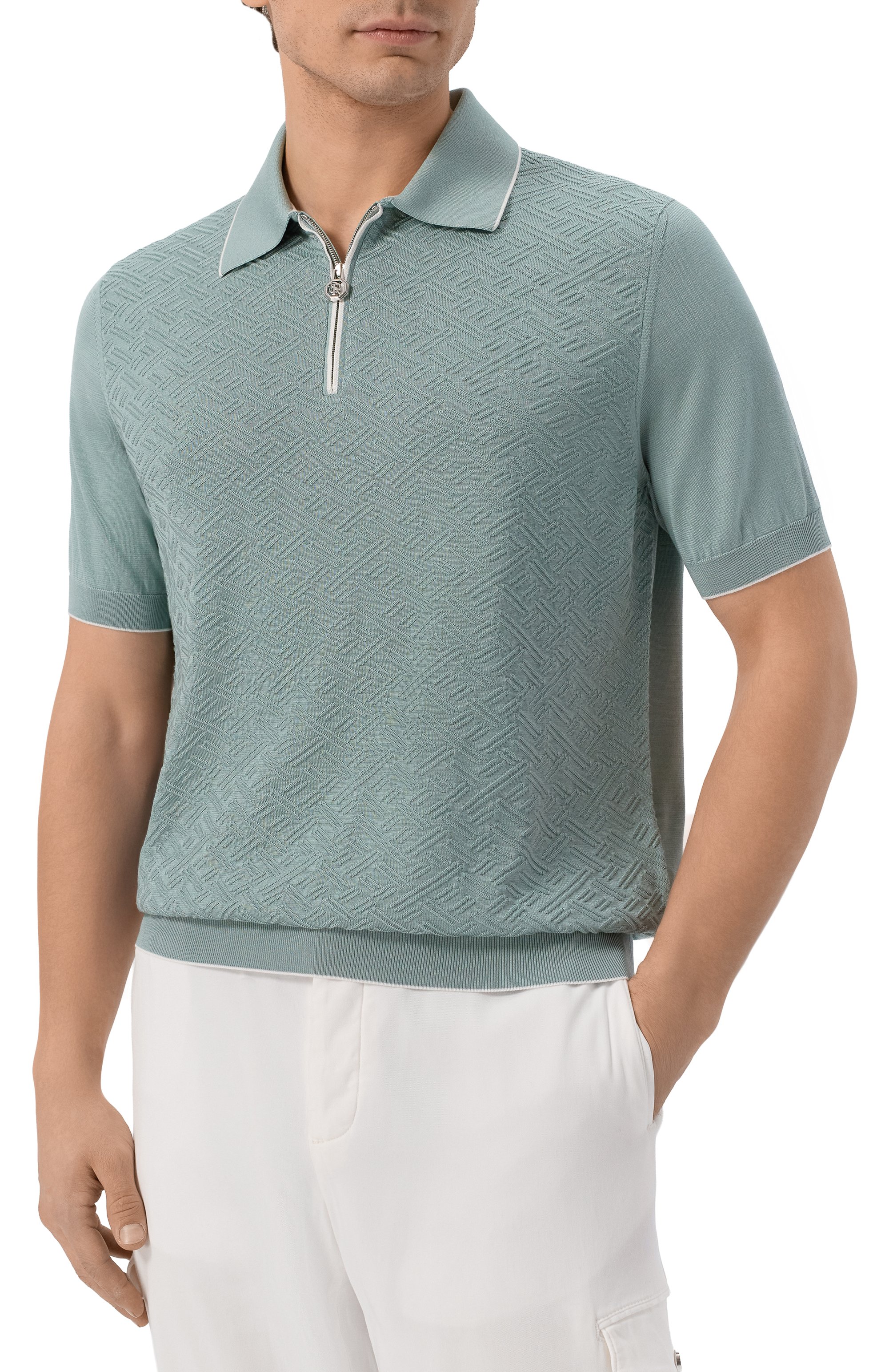 Шелковое поло STEFANO RICCI, арт. K616452P31/F26117, фото 3