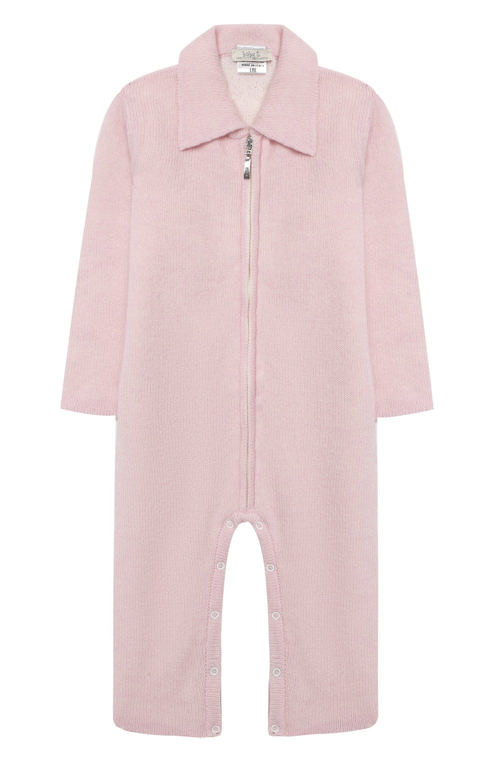Кашемировый комбинезон BABY T розового цвета по цене 22000 руб., арт. 20AIC881TZ/18M-3A, фото 1 Кашемировый комбинезон BABY T, арт. 20AIC881TZ/18M-3A, фото 1
