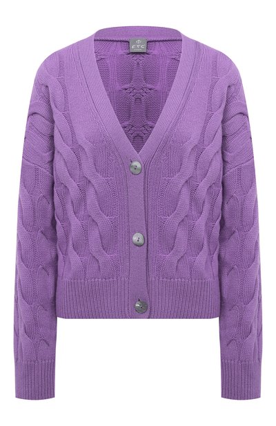 Кашемировый кардиган FTC сиреневого цвета по цене 65000 руб., арт. 840-0400, фото 1 Кашемировый кардиган FTC, арт. 840-0400, фото 1
